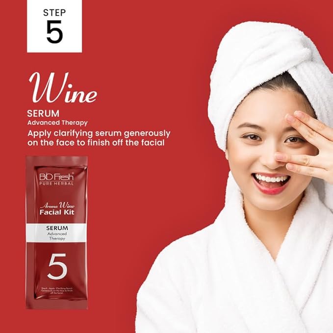 Facial Kit- BIO-FRESH HERBAL'S Wine Facial Kit 46gm (Single Use Nano Pack)