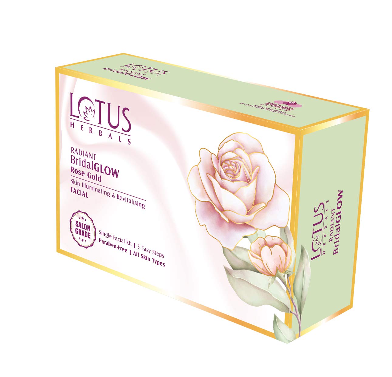 Facial Kit- Lotus Herbals Radiant Bridal Glow Rose Gold Skin Illuminating Facial Kit 57gm