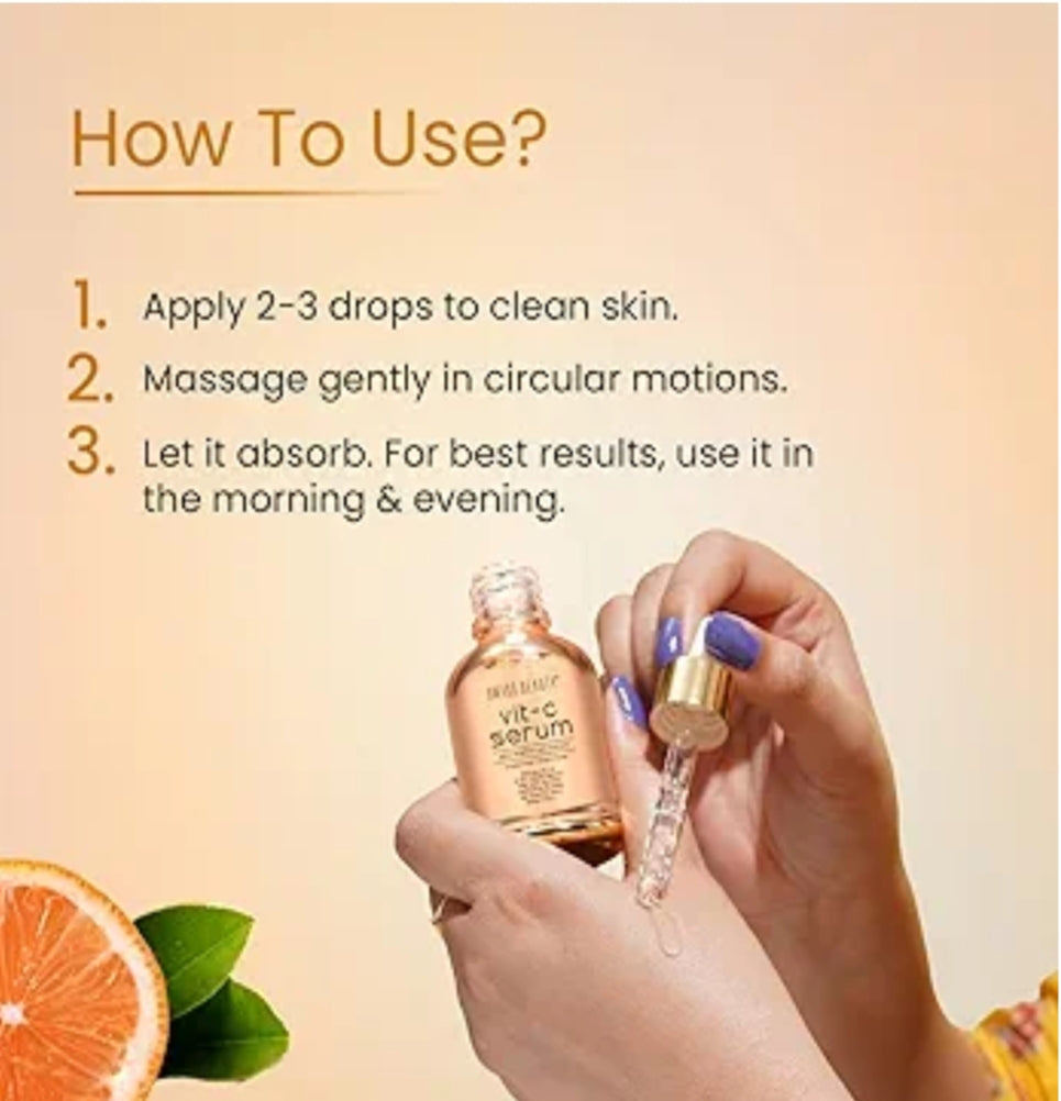 Face Serum- Swiss Beauty Vit-C Glow, Brightening and Anti-Dullness Face Serum 30ml