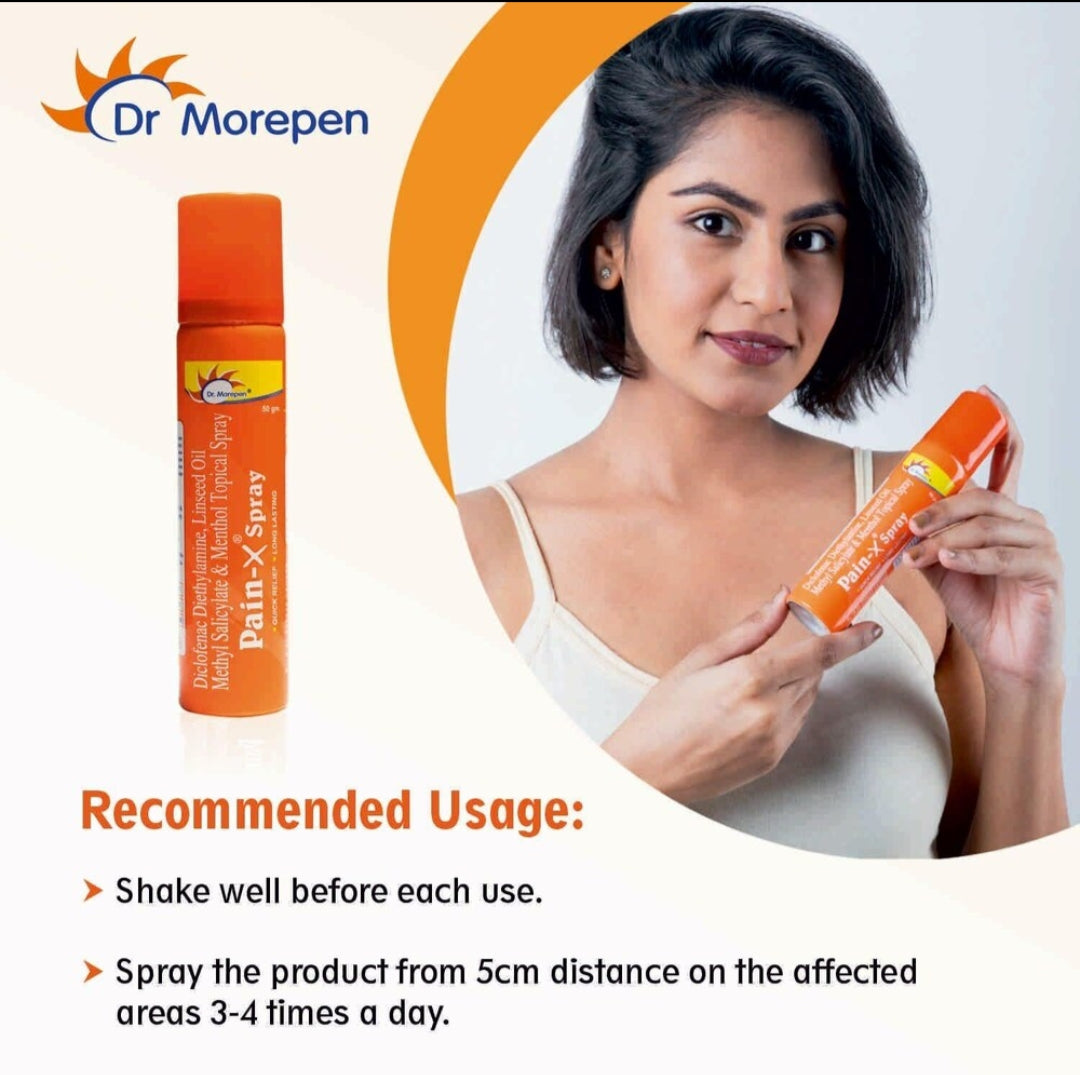 Pain Remover- Dr. Morepen' Pain-X Max Pain Removal Spray for Acute Pain - 55gm