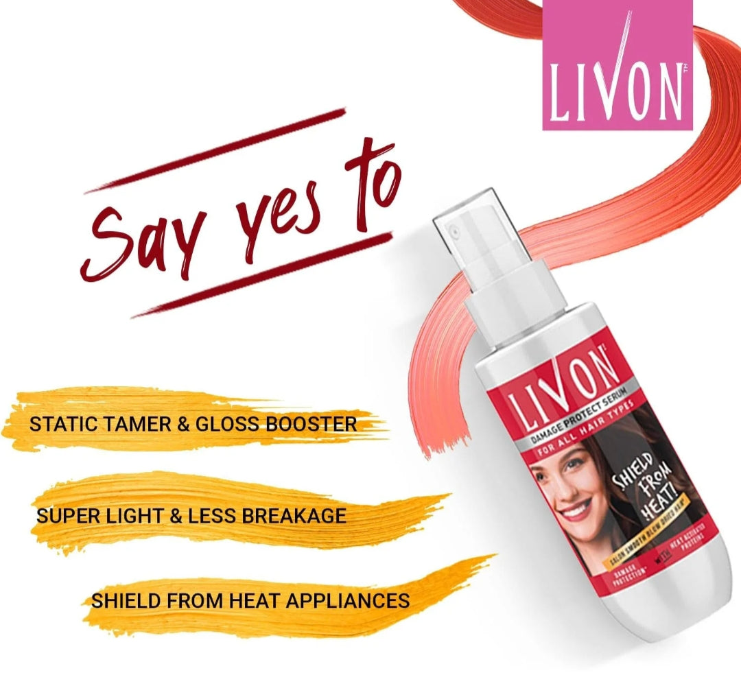 Hair Serum- Livon Damage Protect Serum For All Hair Types 100ml