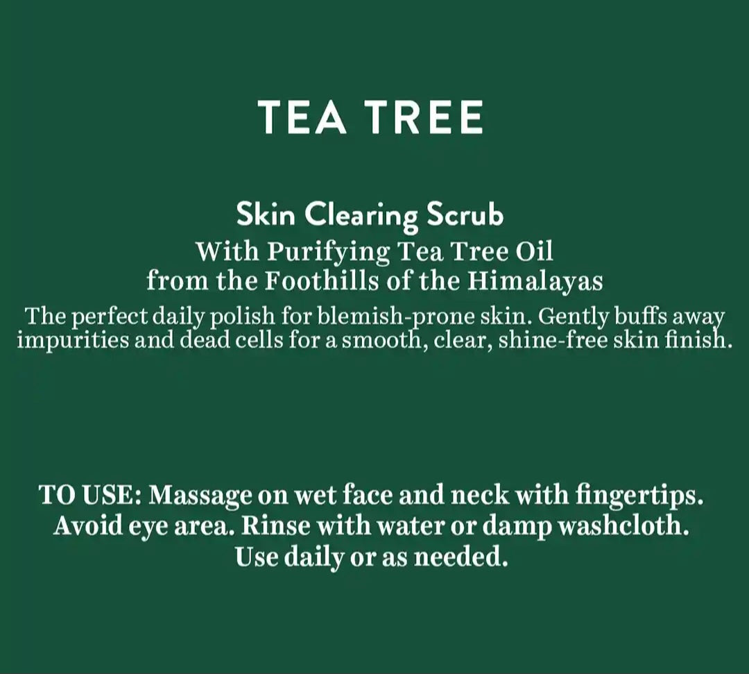 Face Scrub- Biotique Advanced Ayurveda Tea Tree Skin Clearing Scrub 50gm
