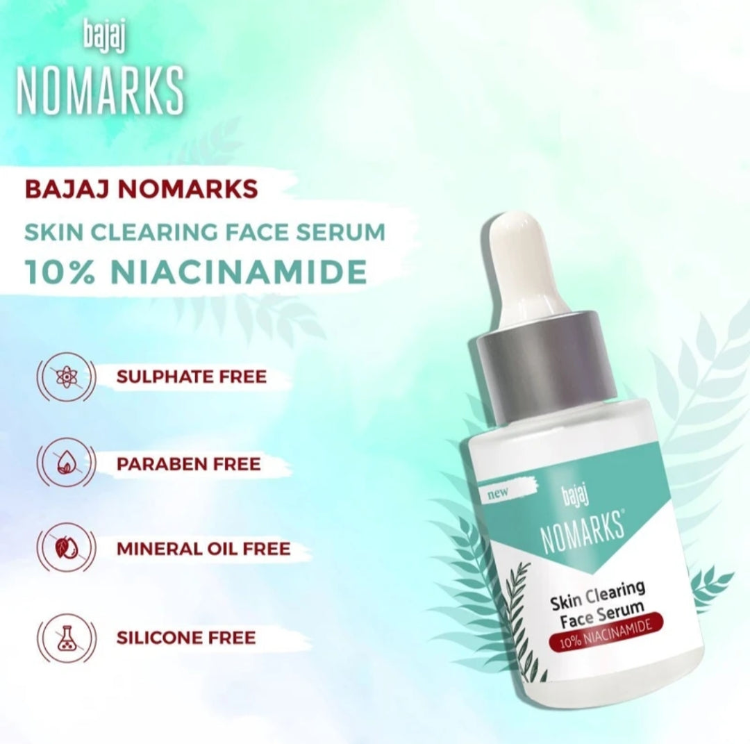 Face Serum- Bajaj No Marks Skin Clearing Face Serum with 10% Niacinamide 30ml