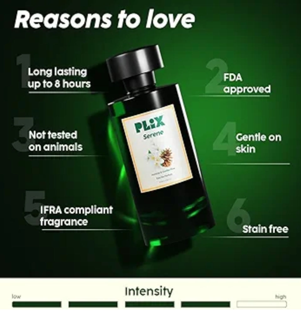 Perfumes & Deodorants- PLIX Serene Jasmine & Conifer Pine Perfume 100ml