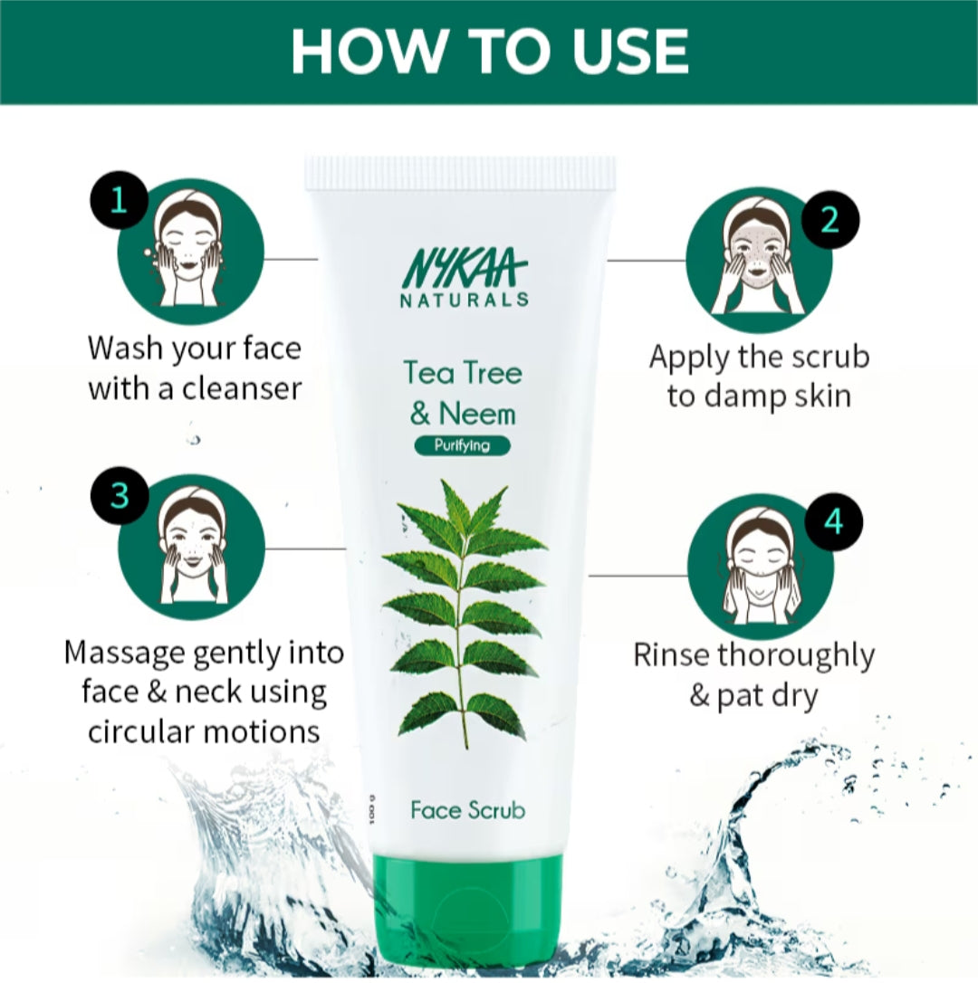 Face Scrub- Nykaa Naturals Tee Tree & Neem Purifying Face Scrub 100gm