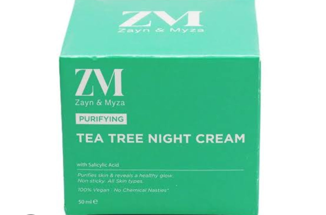 Face Day & Night Cream- Zayn & Myza (ZM) Tea Tree Night Cream with Salicylic Acid 50gm