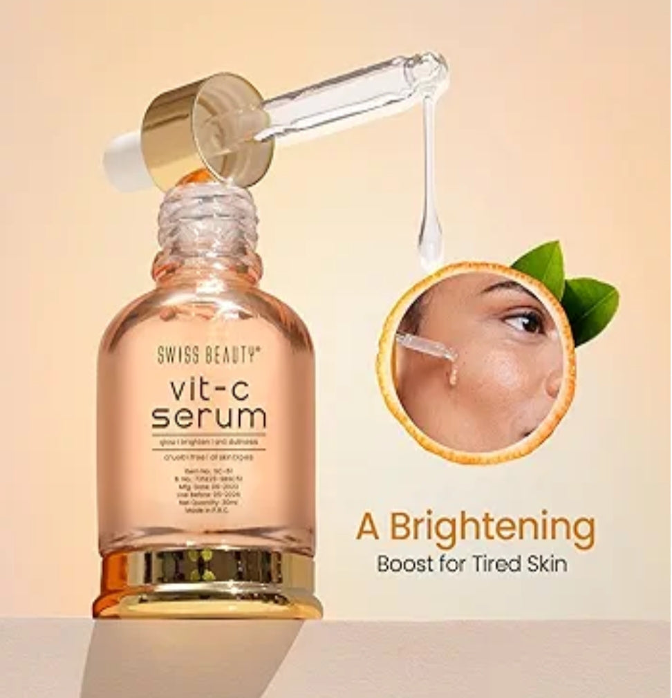 Face Serum- Swiss Beauty Vit-C Glow, Brightening and Anti-Dullness Face Serum 30ml