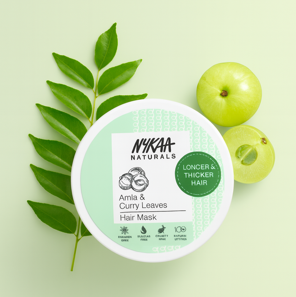 Hair Mask- NYKAA Natural's Amla & Curry Leaves Hair Mask for Longer & Thicker Hairs - 200ml