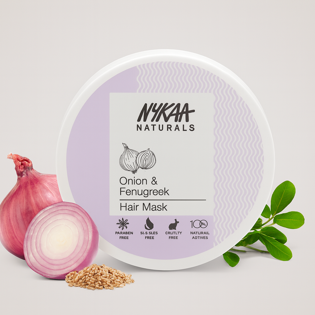 Hair Mask- NYKAA Natural's Onion & Fenugreek Hair Mask for Hair Growth & Protection from Hair Fall - 200ml