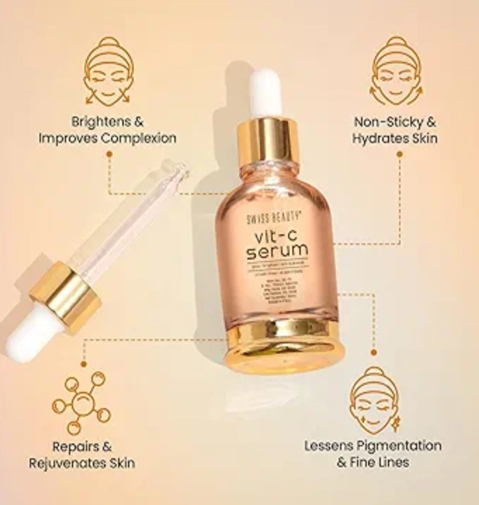 Face Serum- Swiss Beauty Vit-C Glow, Brightening and Anti-Dullness Face Serum 30ml