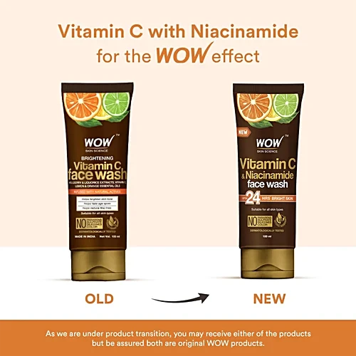 Face Wash- WOW VITAMIN-C & Niacinamide Face Wash which gives Instant Glow and Bright Skin upto 24 Hrs 100ML