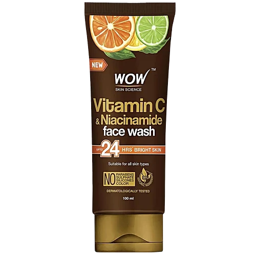 Face Wash- WOW VITAMIN-C & Niacinamide Face Wash which gives Instant Glow and Bright Skin upto 24 Hrs 100ML