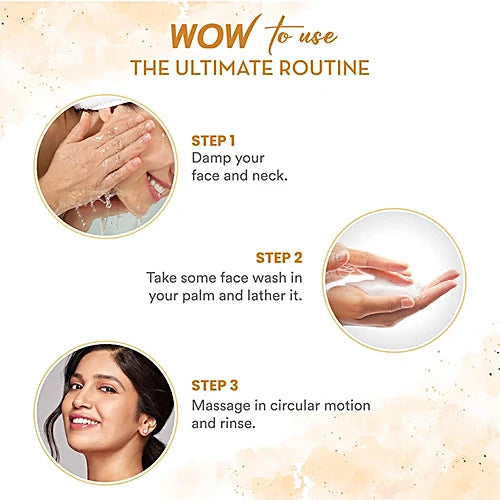 Face Wash- WOW UBTAN FACE WASH WITH POWER OF CHICKPEA FLOUR, TURMERIC, SAFFRON, ALMOND EXTRACTS, ROSE WATER AND SANDALWOOD OIL 100ML