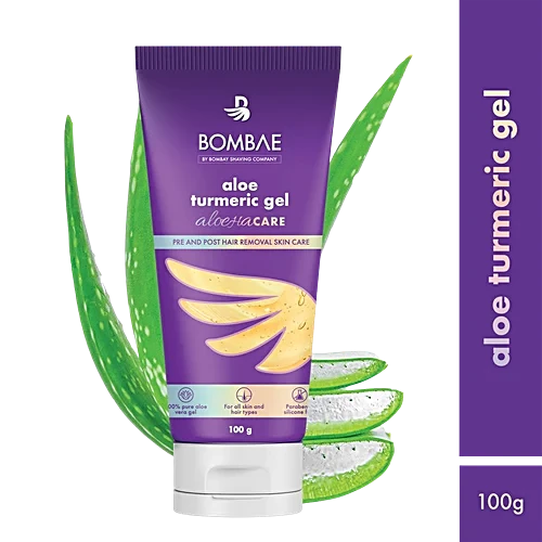 Skin Care Gel- BOMBAE ALOE TURMERIC SKIN CARE (AFTER SHAVING AND WAXING) GEL 100GM