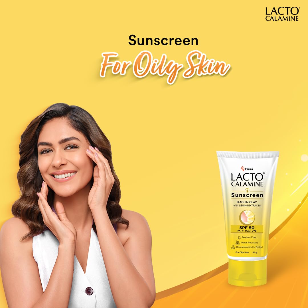 Sunscreen- LACTO CALAMINE DAILY SUNSHIELD MATTE LOOK SUNSCREEN WITH CAOLIN CLAY (SPF 50 PA+++ UVA!UVB) FOR OILY SKIN 50gm