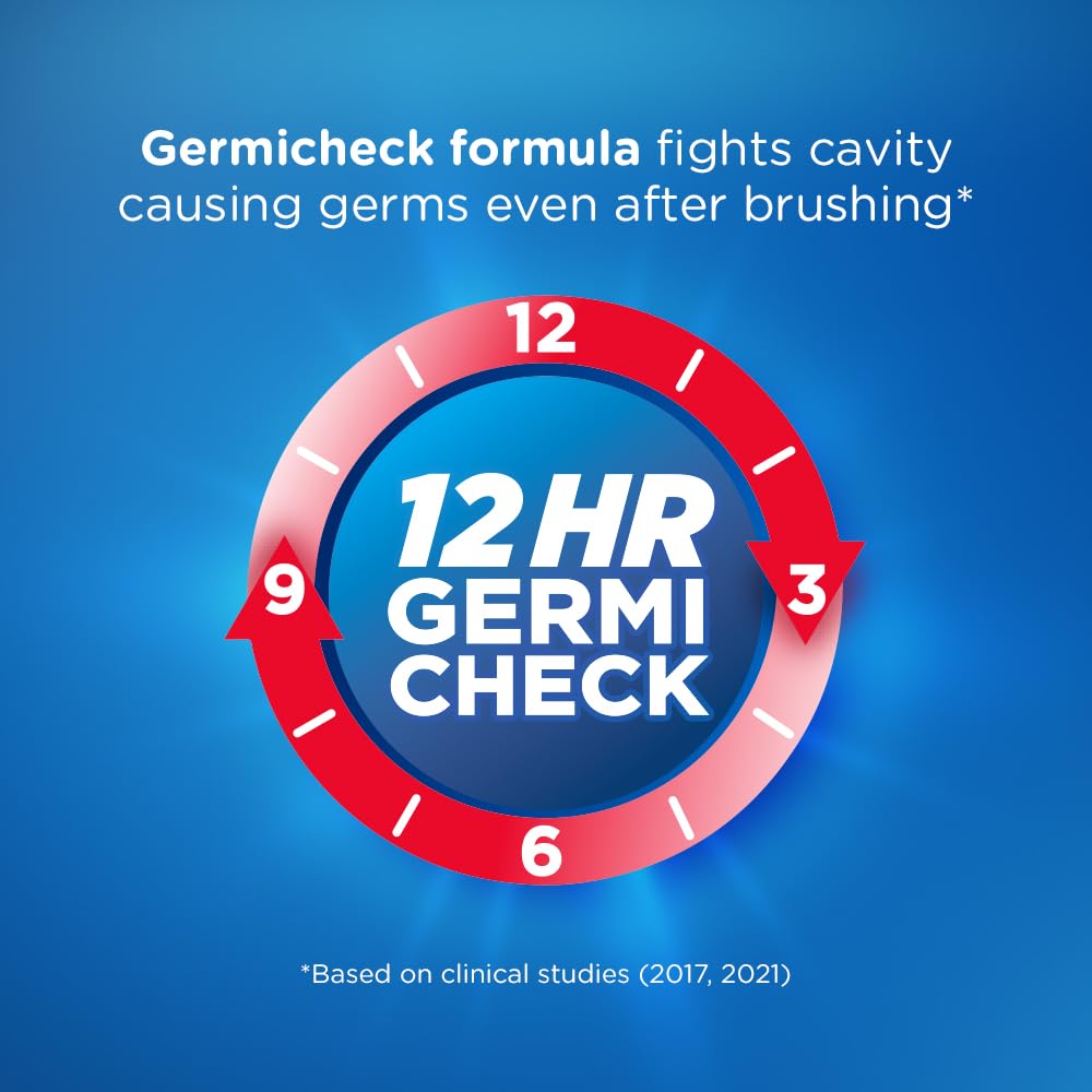 Toothpaste- Pepsodent Germicheck 300g (150g x 2) 8 Actions, Whole Mouth Cavity Protection Plaque Removal Toothpaste With Anti-Germ Formula, Clove And Neem Oil, Jumbo Save Pack