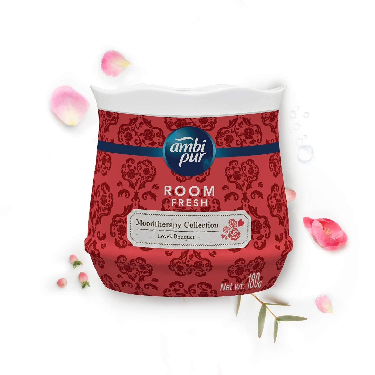 Ambi Pur MoodTherapy collection Room Fresh Gel, Love's Bouquet - Rose, 180 g