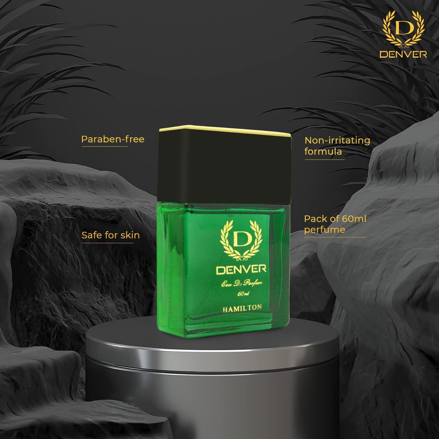 Perfumes & Deodorants- DENVER Hamilton Long Lasting Perfume for Men 60ml