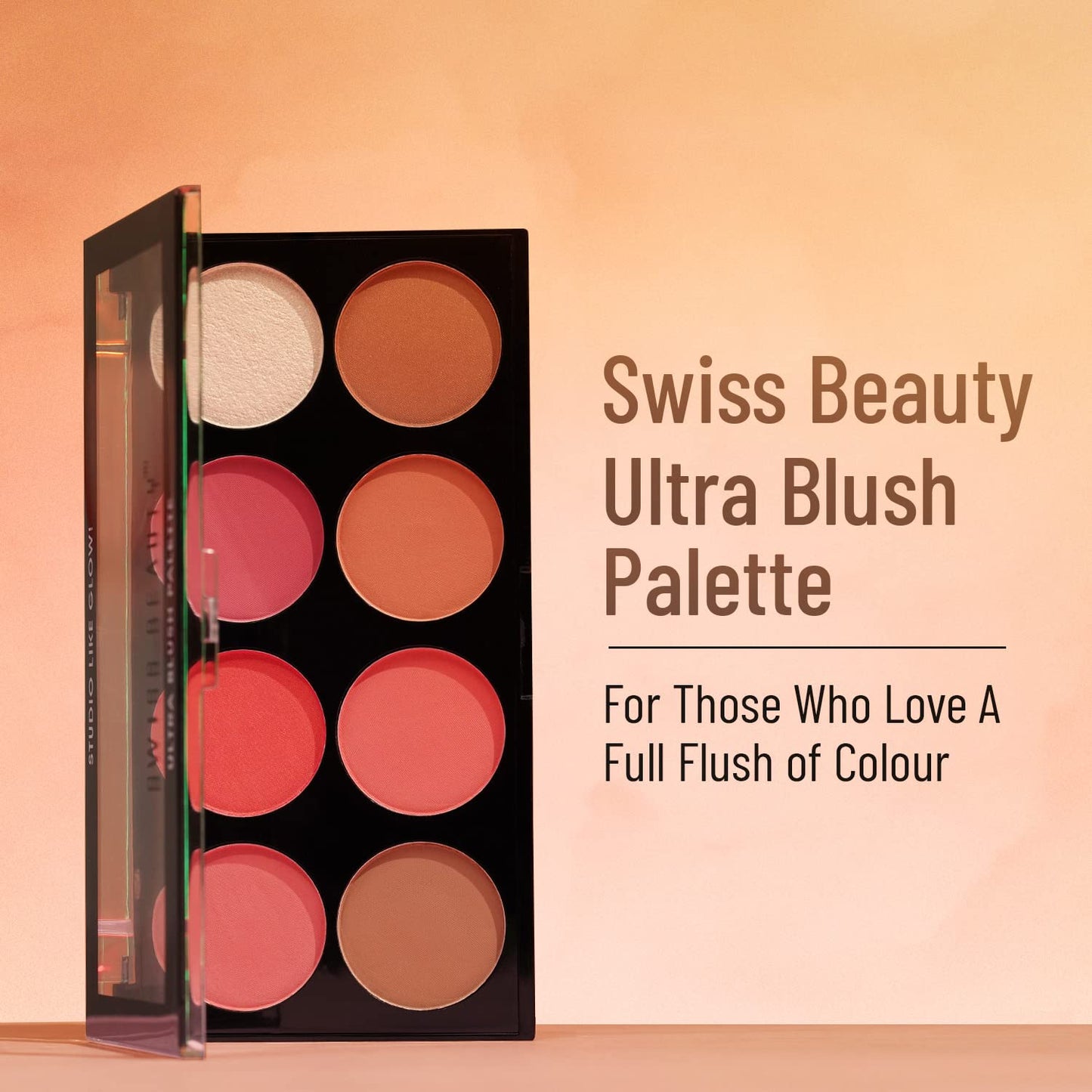 Makeup Blusher- Swiss Beauty Ultra Blush Palette with highly blendable shades 16gm