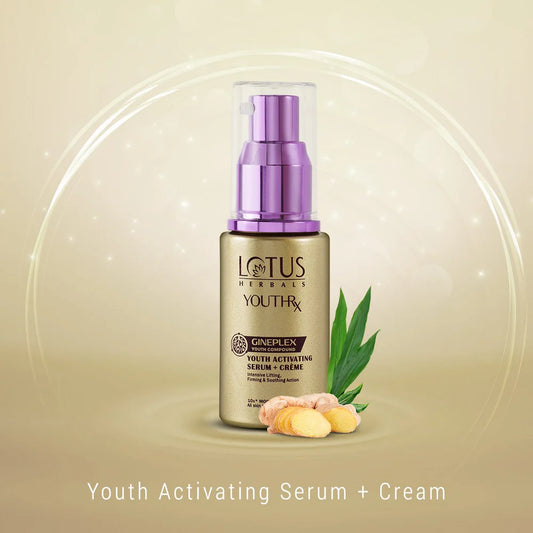 LOTUS HERBAL YouthRx Youth Activating Serum + Cream Anti-Ageing | Gineplex Youth Compund