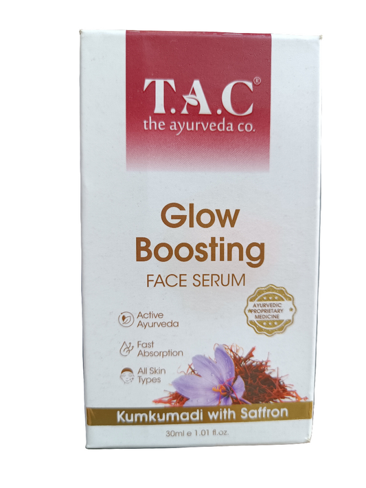 Face Serum- T.A.C Ayurvedic Glow Boosting Face Serum with Kumkumadi & Saffron 30ml