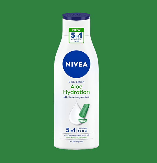 Lotions & Moisturizers- Nivea 5in1 Aloe Hydration 48 Hours Complete Care Refreshing Moisture Body Lotion for All Skin Types 200ml