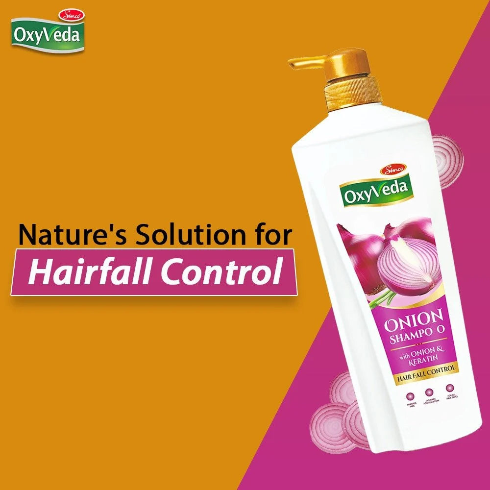 Hair Shampoo- OXYVEDA ONION SHAMPOO ZERO HAIR-FALL 650ML