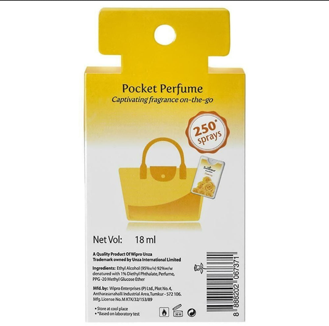 Perfumes & Deodorants- ENCHANTEUR CHARMING POCKET PERFUME 18ml 250 SPRAYS