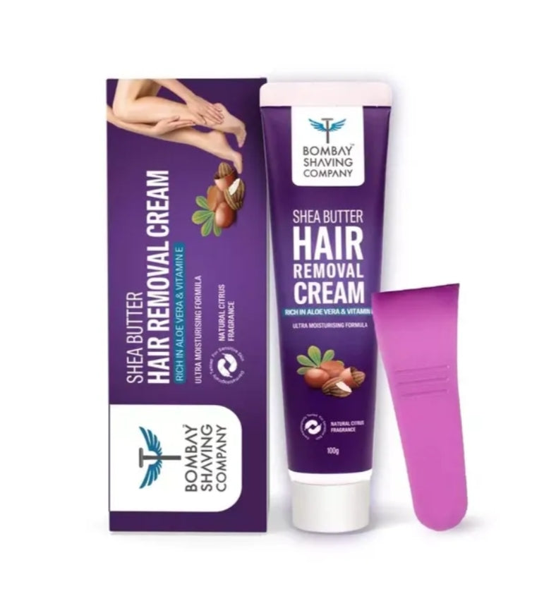 Hair Removal- Bombay Shaving Company's Shea Butter Hair Removal Cream Enriched with Aloe Vera & Vitamin-E which is Ultra Moisturizing Cream with Natural Citrus Fragrance - 100gm