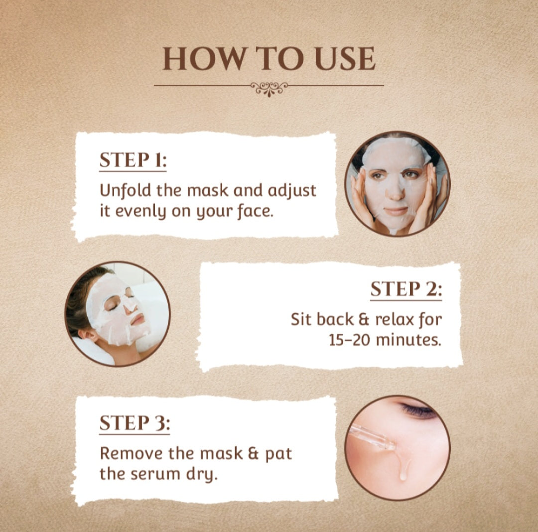 Face Sheet Mask- Khadi Essentials Papaya Sheet Mask with Ferment Beans for Oil & Pore Control 25ml