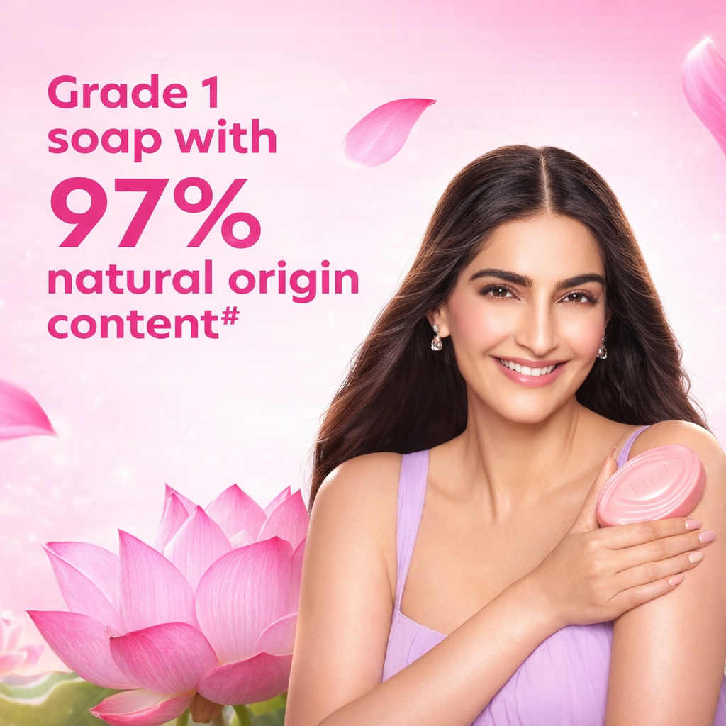 Bathing Soap- Vivel Lotus Oil and Aloe Vera Soap with the Goodness of Vitamin-E (Set of 5 Soaps) for Soft & Glowing Skin - 450gm (90gm x 5)