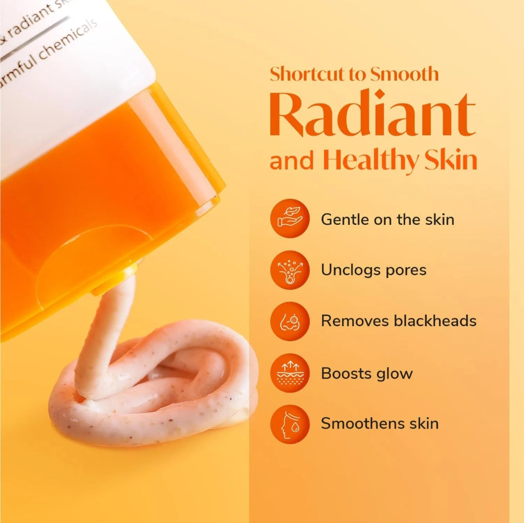 Face Scrub- MeGlow Apricot Scrub with Natural Apricot Extract and Vitamin-C which Removes Dead Skin Cells & Black Heads and Unclogs Pores 70gm