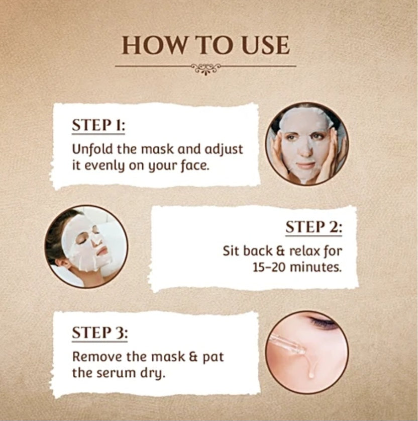 Face Sheet Mask- Khadi Essentials Ubtan Sheet Mask with Turmeric & Saffron for Glow & Radiance 25ml