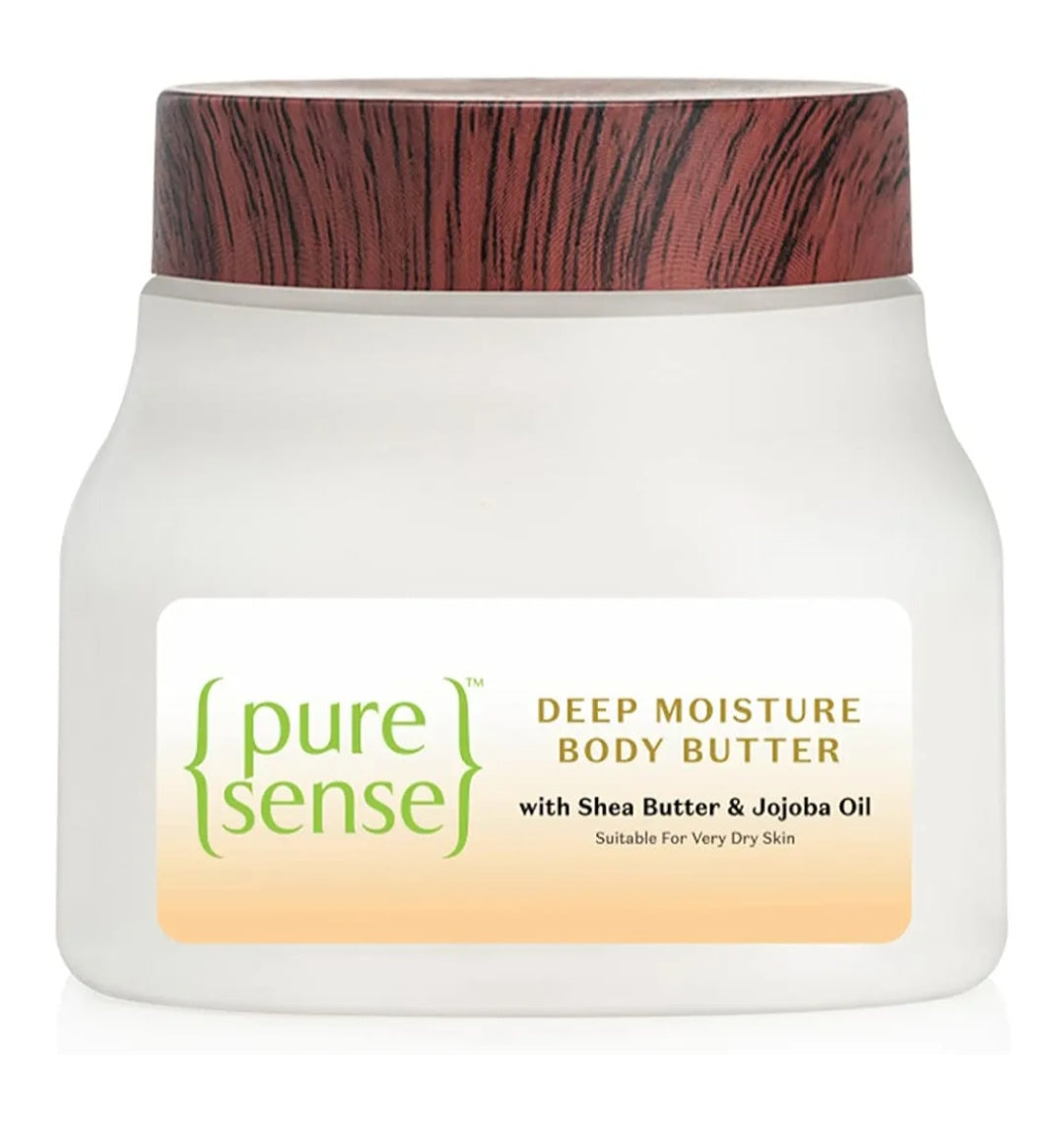 Lotions & Moisturizers- Pure Sense Deep Moisture Body Butter Cream with Shea Butter & Jojoba Oil for Deeply Nourished & Intensely Moisturised Skin. Suitable for Dry Skin 160ml
