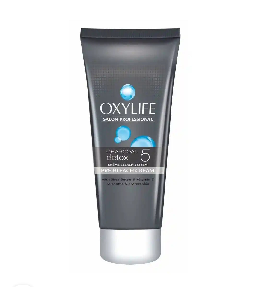 Bleach Cream- OXYLIFE Salon Professional's Activated Charcoal enriched CHARCOAL Detox-5 Bleach Cream with Active Oxygen for Dull & Tanned Skin 310gm (Bleach Cream 210gm, Powder Activator 30gm, Pre-Bleach Cream 35gm & Post-Bleach Cream 35gm)