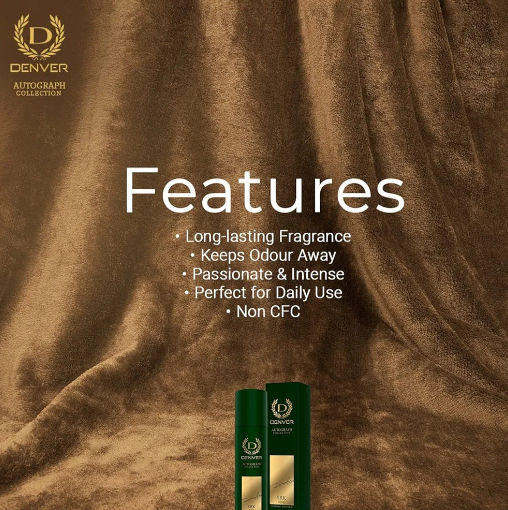 Perfumes & Deodorants- DENVER 'EMPEROR' a SRK Autograph Collection Deodorant Body Spray 140ml