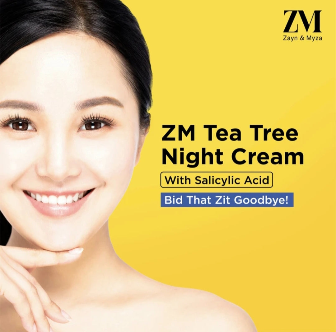 Face Day & Night Cream- Zayn & Myza (ZM) Tea Tree Night Cream with Salicylic Acid 50gm