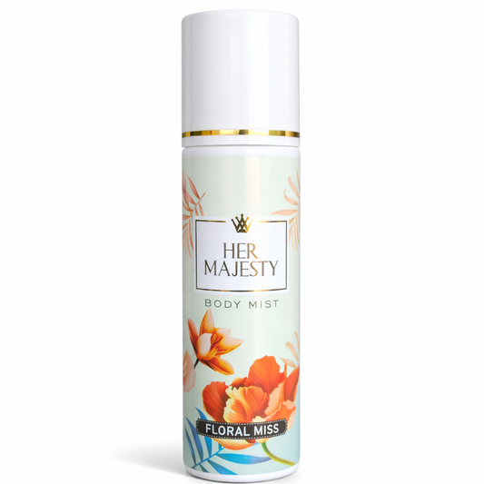 Body Mist- Her Majesty FLORAL MISS Long-Long-Lasting whole day Refreshing Body Mist - 135ml