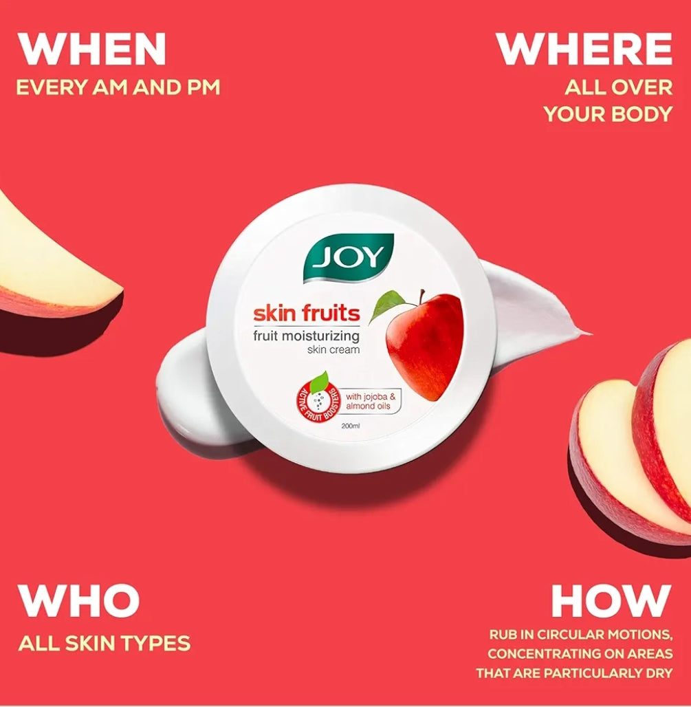 Lotions & Moisturizers- JOY Fruits Moisturizing Skin Cream with Jojoba & Almond Oil - 100ml