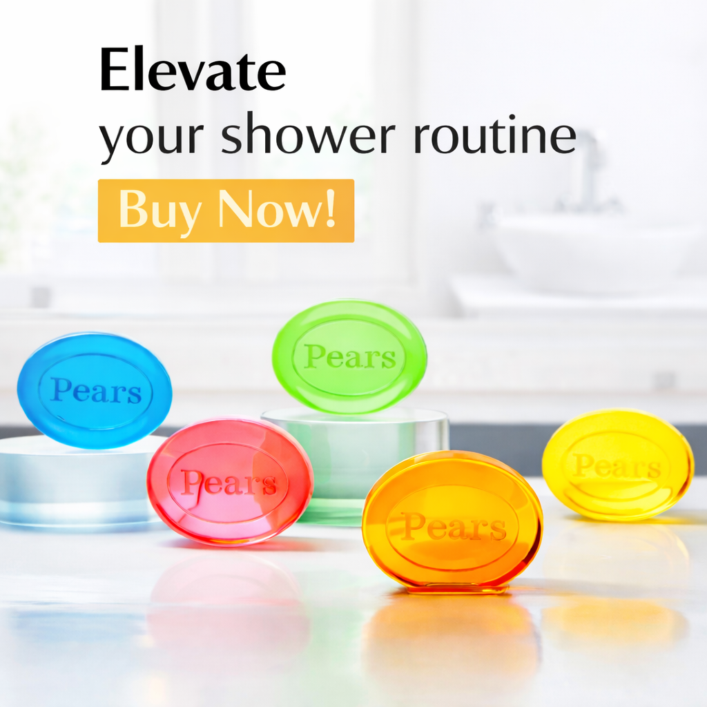 Bathing Soap- Pears Glowing Skin Collection of 5 Bathing Bars (1. Vitamin-C, 2. Soft & Fresh, 3. Pure & Gentle, 4. Aloe Vera and 5. Pomegranate) enriched with 98% Pure Glycerin and Natural Oils - 625gm (125gm x 5)