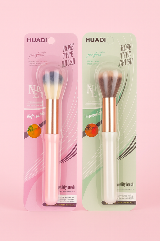 Makeup Brush- Hudai Multipurpose Rose Type Soft Makeup Brush - Set of 2 Pieces