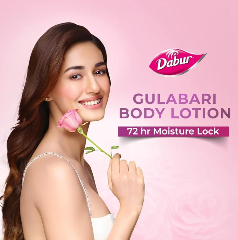 Lotions & Moisturizers- Dabur Gulabari Moisturizing Rose Glow Body Lotion for Dull & Dry Skin 200ml