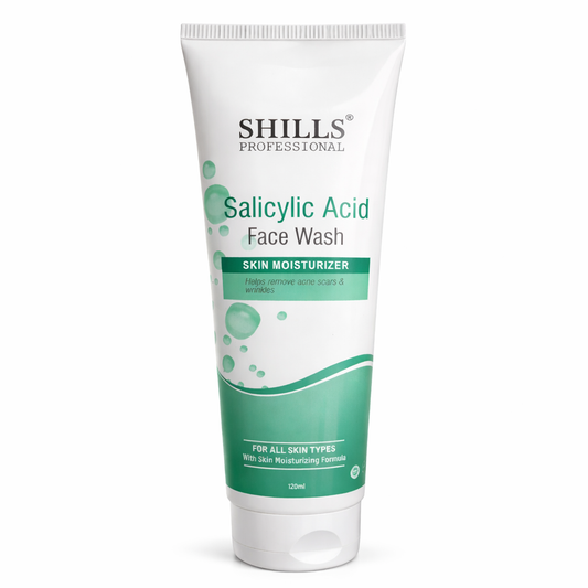 Face Wash- SHILLS Professional's Salicylic Acid Skin Moisturizer Face Wash for All Skin Types which Helps Remove Acne Scars & Wrinkles - 120ml