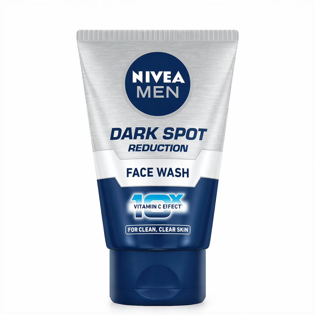 Face Wash- NIVEA MEN'S Dark Spot Reduction Face Wash with 10X Vitamin-C Effect for Clean & Clear Skin - 100gm