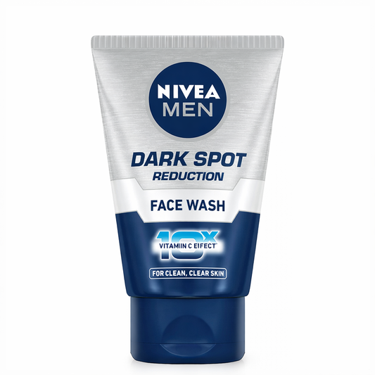 Face Wash- NIVEA MEN'S Dark Spot Reduction Face Wash with 10X Vitamin-C Effect for Clean & Clear Skin - 100gm