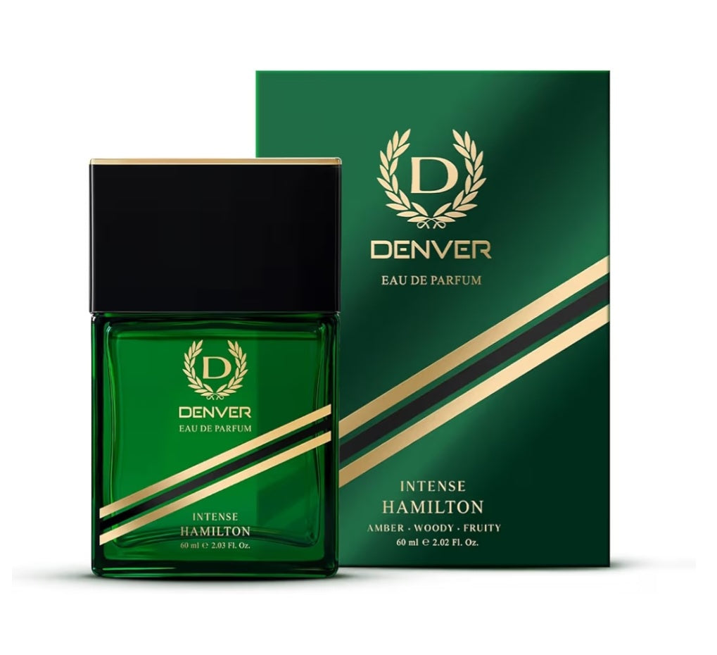 Perfumes & Deodorants- DENVER Hamilton INTENSE Long-Lasting Unisex Perfume with Amber, Woody and Fruity Notes - 60ml