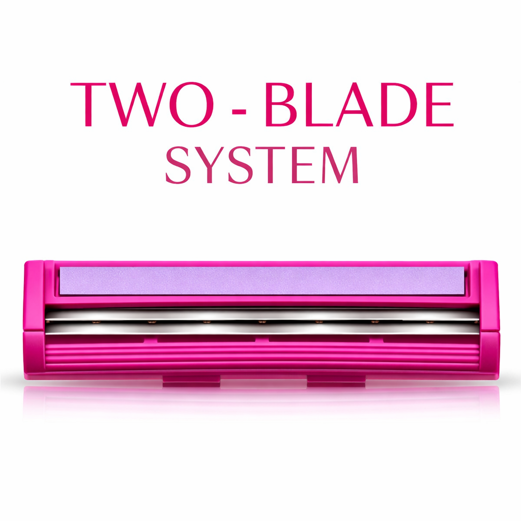 Shaving Razor- Max Disposable Body Shaving Razor with 2 Platinum Coated Stainless Steel Blades - Pack of 12 Pieces