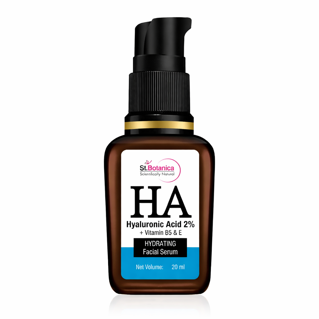 Face Serum- St.Botanica HA (Hyaluronic Acid 2%) + Vitamin-B5 & Vitamin-E Hydrating Facial Serum - 20ml