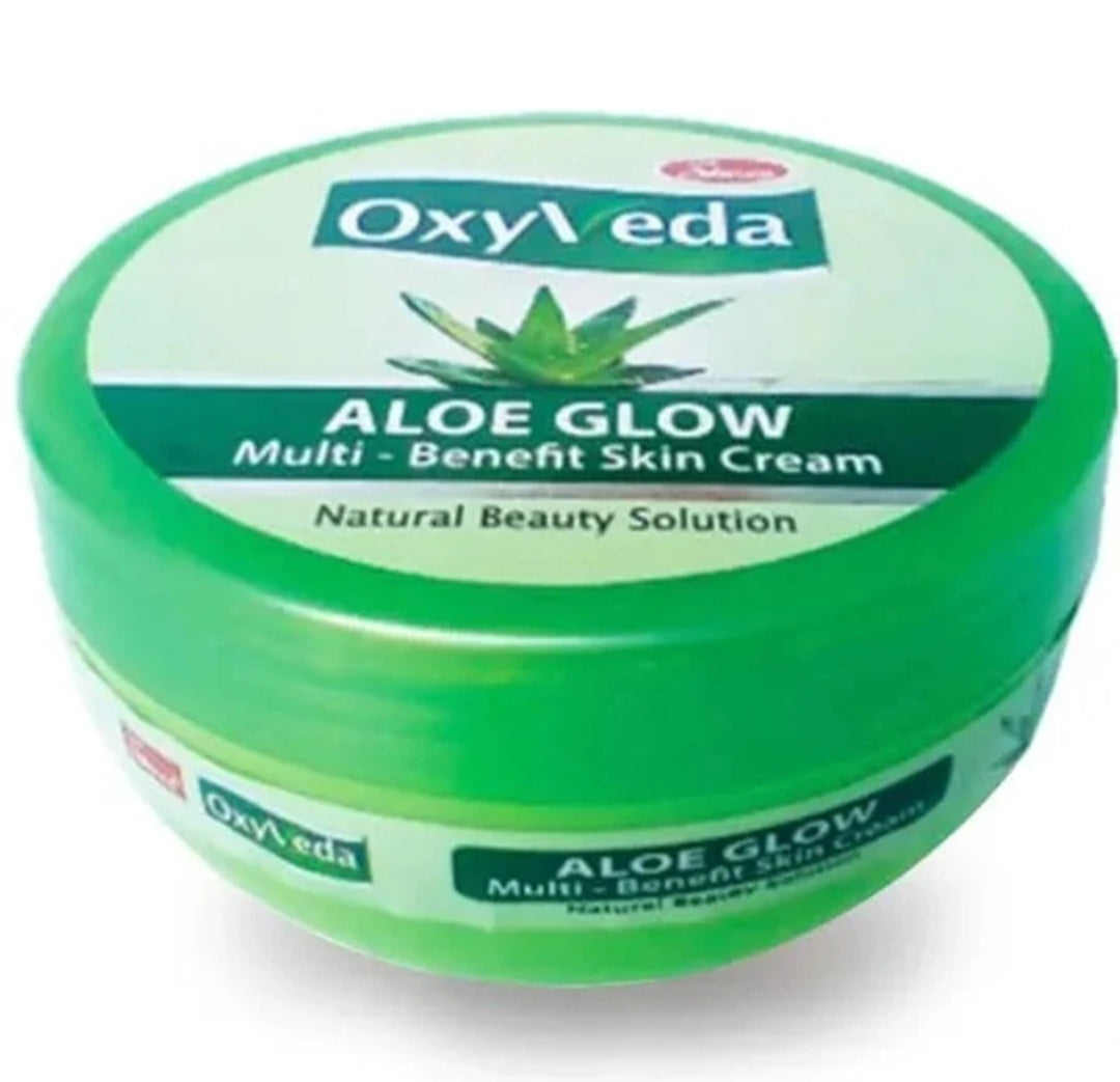 Lotions & Moisturizers- OxyVeda Aloe Glow Multi Benefits Skin Moisturizing Cream 400ml