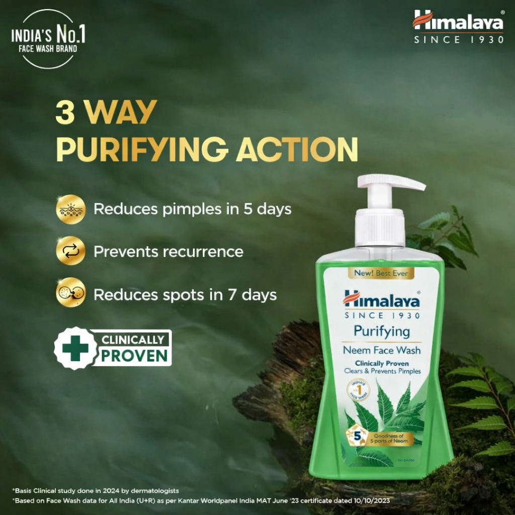 Face Wash- Himalaya Purifying & Clinically Proven Neem Face Wash which Clears & Prevents Pimples - 400ml